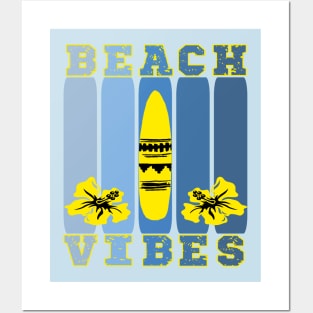 Summer Beach Vibes Posters and Art